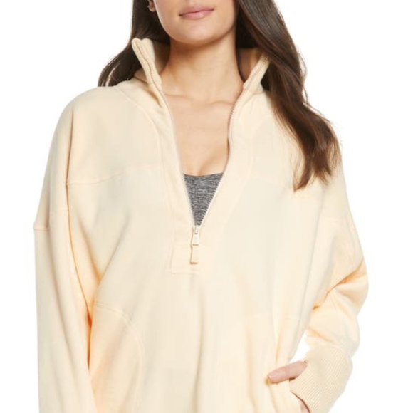 FREE PEOPLE Mountain Dreamin' Half-zip Sweatshirt NWT - Picture 2 of 9